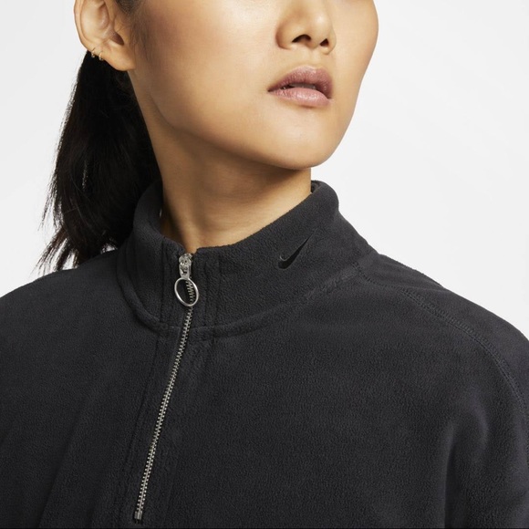NWT Nike long sleeve black fleece top - Picture 4 of 9